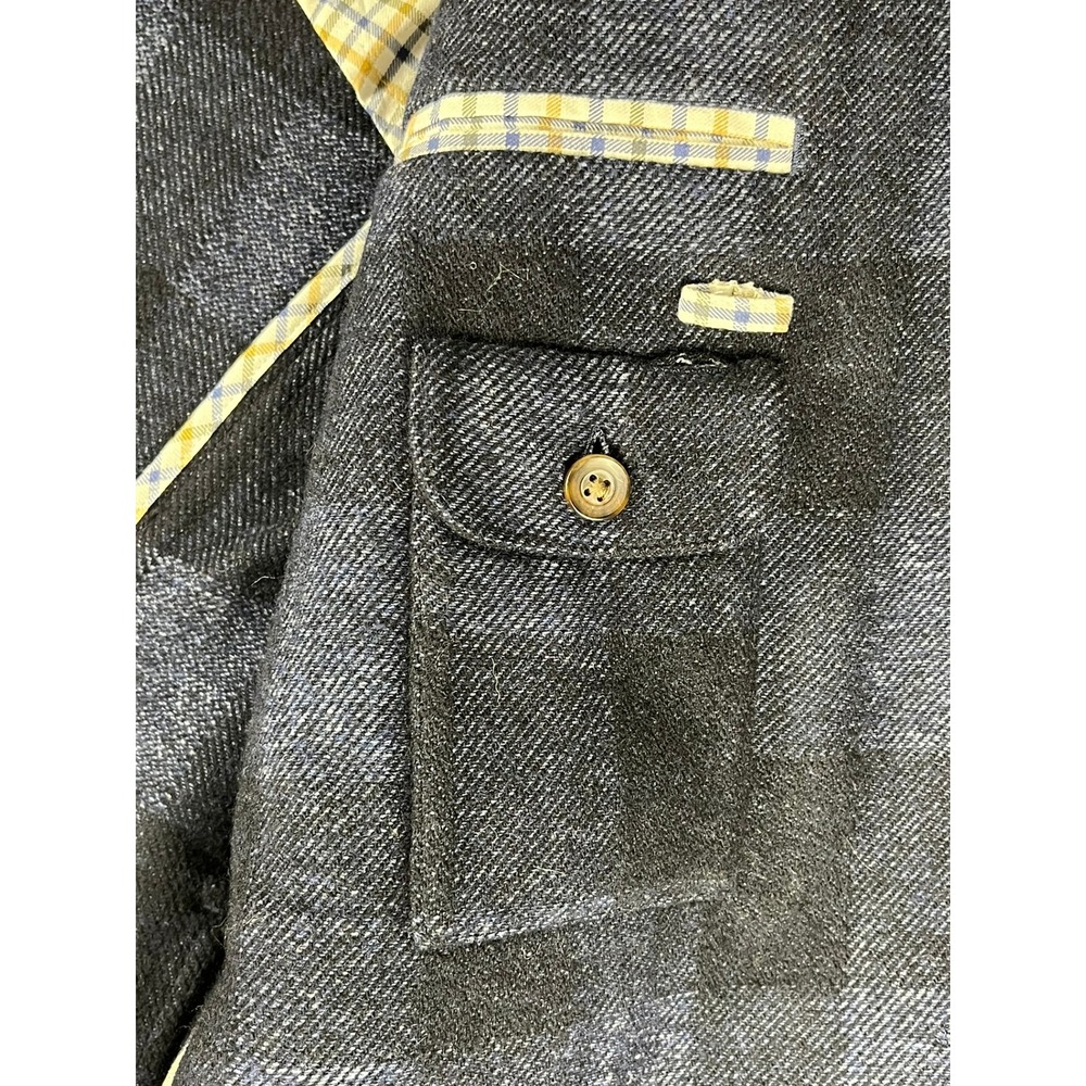 Kroon Nash Navy Buffalo Plaid Wool Blend Blazer Sport Coat 42R W13215LK - Picture 6 of 11